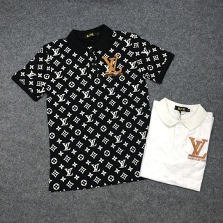 Áo Polo Lv vân hoá nổi thêu logo cực sang mới 2021 - Áo thun nam cổ bẻ - Áo Polo mới nhất 2021