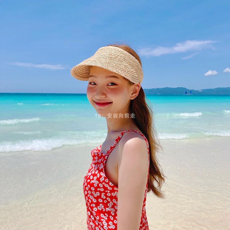 Nón Vành Rộng Nửa Đầu Hở Đầu Phong Cách Hàn Quốc Thời Trang Mùa Hè Dành Cho Nữ
