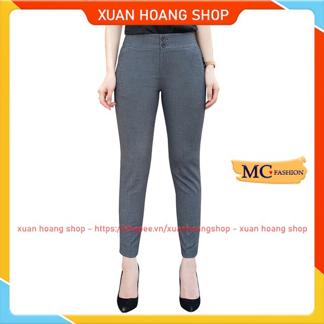 Quần Tây Nữ Lưng Cao Âu Công Sở Đẹp, Côn Mc Fashion, Ghi Xám Tàn, Đen, Xanh Tím Than, Chất Vải Co Giãn, Size Đủ Q0279