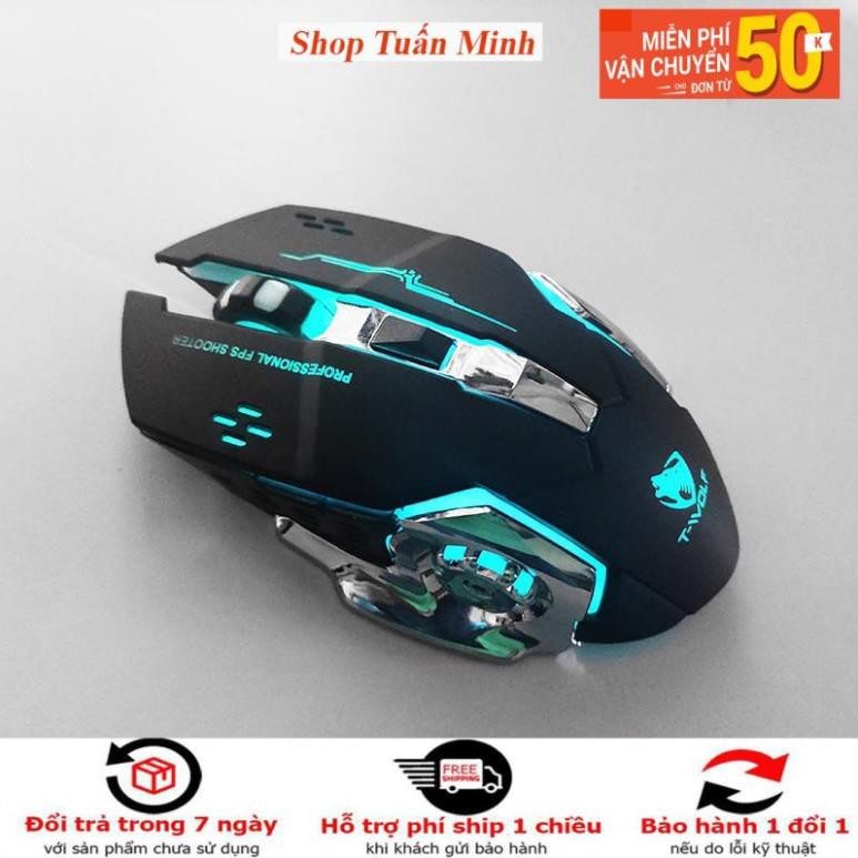 Chuột Gaming T-Wolf Q13 không dây đèn Led đổi màu - Chuột chuyên game