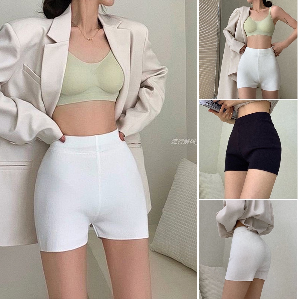 Quần Đùi Biker Ôm Sát, Shorts Legging Lưng Cao Siêu Co Giãn Dành Cho Nữ Q064