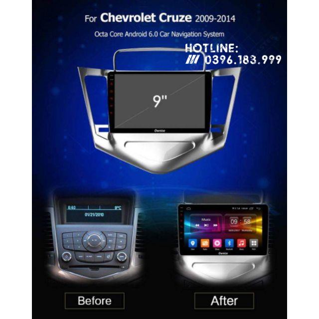 [Giảm giá]  Màn hình Android cắm sim 4G cho Cruze/Lacetti 2009-2014 có Canbus hiển thị thông tin mới 2020