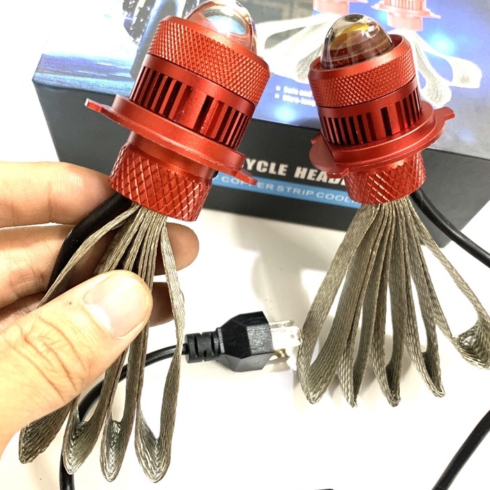 Đèn Pha Led Bi Cầu Mini 2 Mầu Đuôi Công Chuyên Ô Tô Xe Máy RUBY Loại 40W