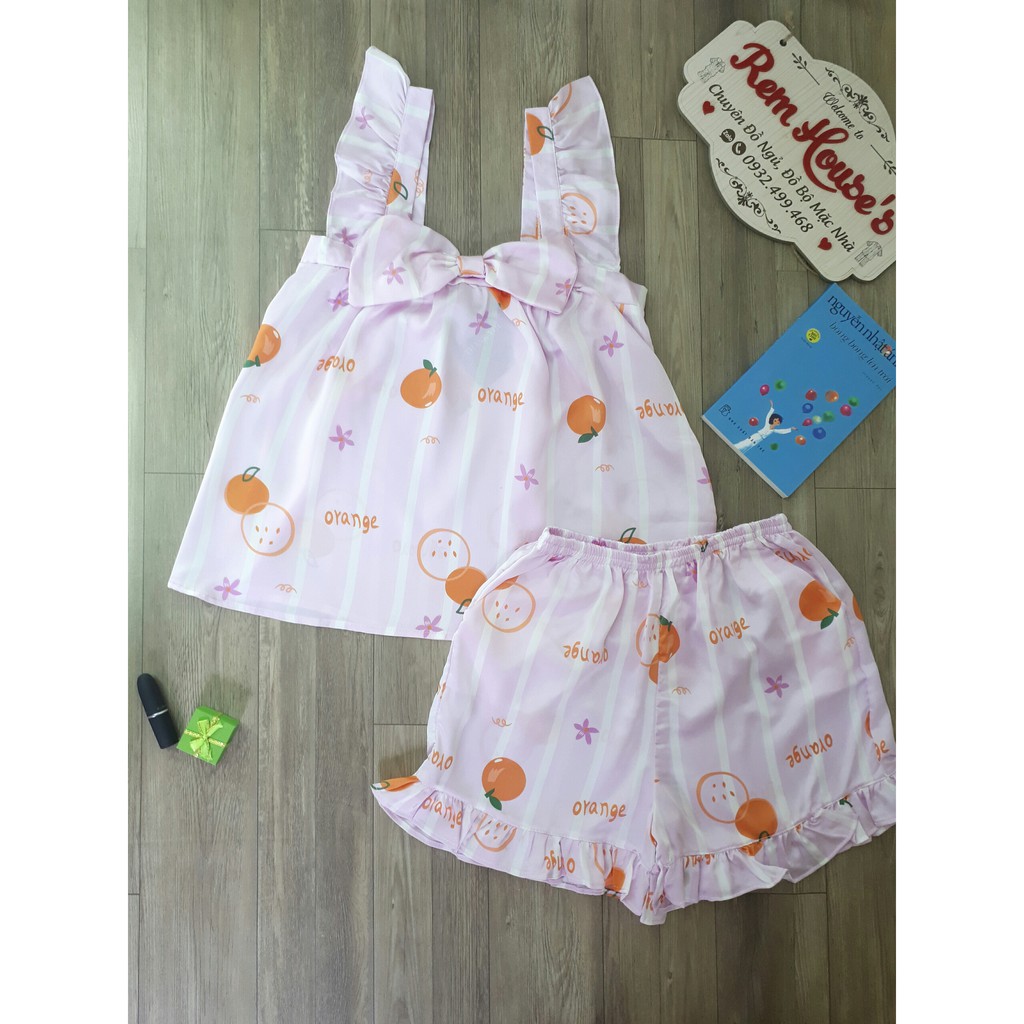 bộ lụa 2 dây lụa satin nhiều màu dễ thương | BigBuy360 - bigbuy360.vn