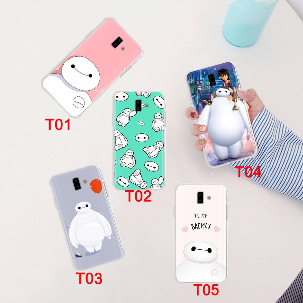 Ốp điện thoại trong suốt hoạ tiết 27GT Baymax dành cho Samsung Galaxy J8 Plus J7 Prime J6 Duo Pro