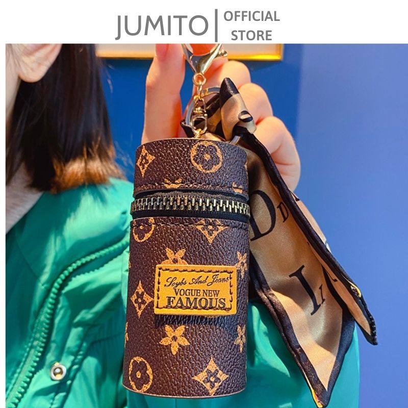 Túi xách nữ mini hộp L.V móc khóa đựng đồ tiện dụng phụ kiện trang trí hot trend JUMITO T1.048