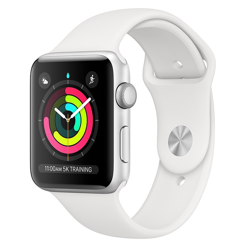 Apple Watch Series 3 GPS 42mm Viền Nhôm Dây Cao Su Nguyên Seal Chưa Active Nhập Khẩu Chính Hãng Apple