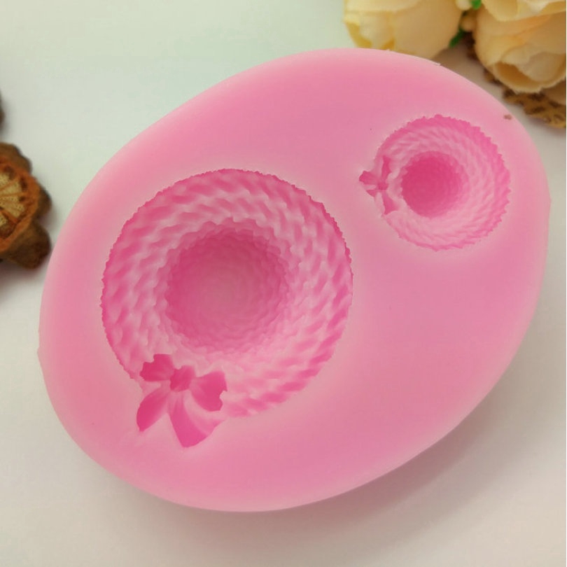 Straw Hat Silicone Soap Sugarcraft Chocolate Fondant Cake Mold