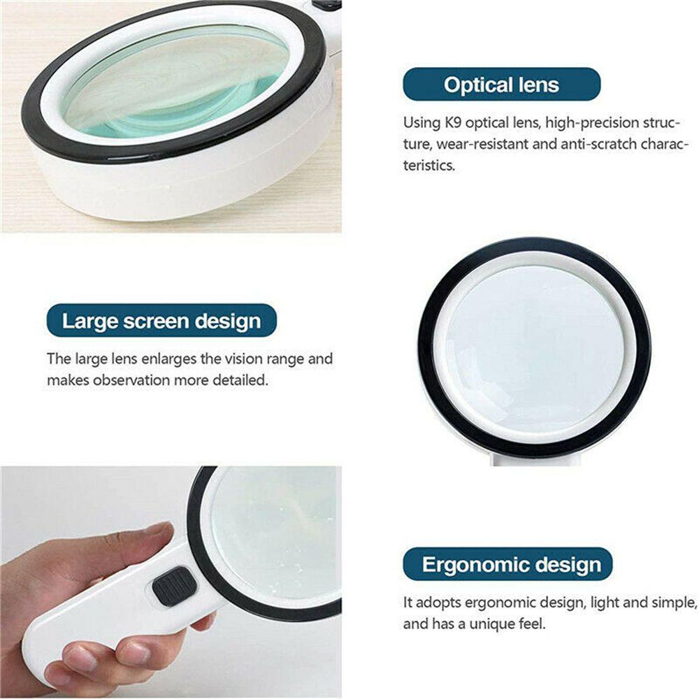 Kính Lúp Đọc Sách Trang Sức Có Đèn LED