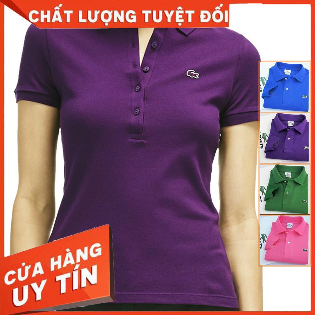 Áo thun nữ polo 100% Coton co giãn 4 chiều Hàng Cao cấp Nhiều màu Nhiều mẫu