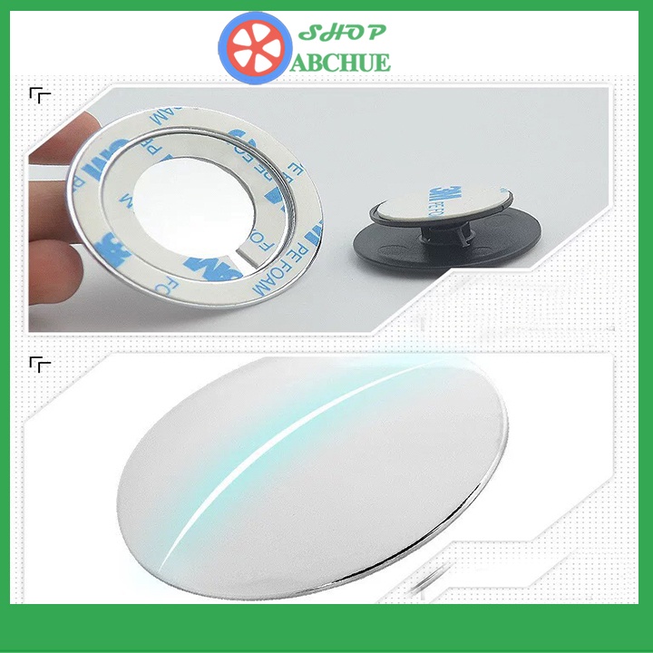 Gương cầu lồi xoá điểm mù gắn kính ô tô xoay 360( vỉ 2 gương)