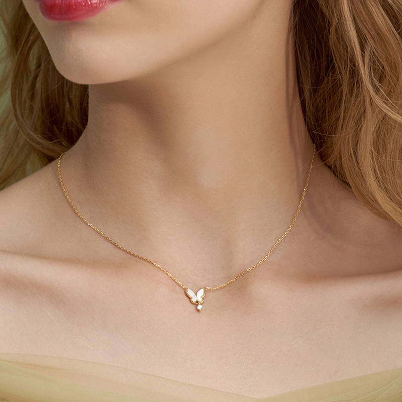 Vòng cổ mặt hình bướm đính đá sang trọng cho nữ