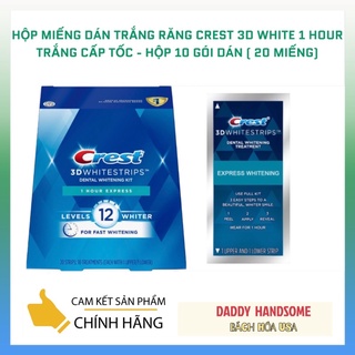 (Fullbox) Hộp Miếng Dán Trắng Răng Crest 3D White 1 HOUR DÒNG TRẮNG CẤP TỐC