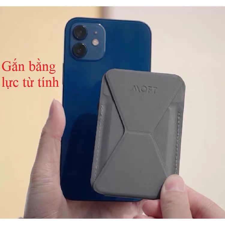 Giá đỡ điện thoại kiêm ví đựng thẻ MOFT Snap-On MagSafe iPhone 12 series sử dụng từ tính không dán MOF-12 | BigBuy360 - bigbuy360.vn