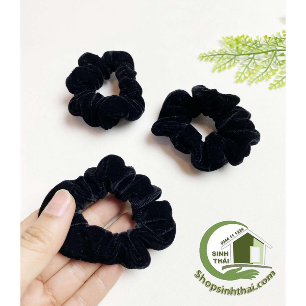 Dây cột tóc vải nhung đen nhỏ