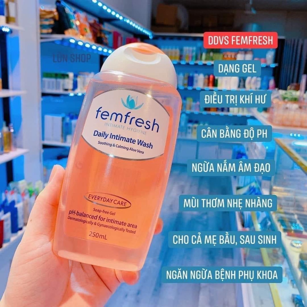 Dung dịch vệ sinh phụ nữ Femfresh nhiều màu UK và ÚC  250ml Chuẩn 100% GentsOfficialStore