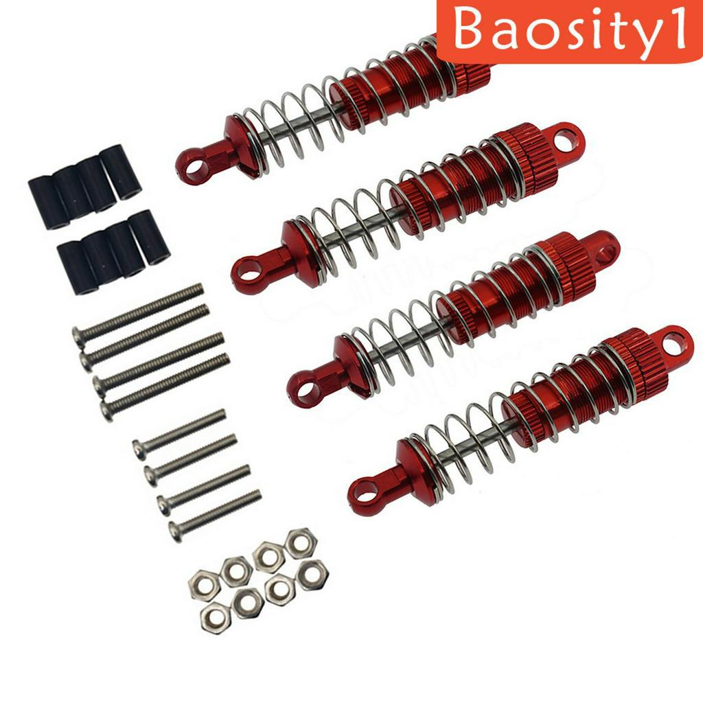 Set 4 Bộ Giảm Xóc Trước Sau 65mm Bằng Nhôm Cho RC 1 / 16 WPL C14 / C24 / C34 / C34KM / C44KM MN90 / MN91 / MN45 / MN99 / MN99S / MN40