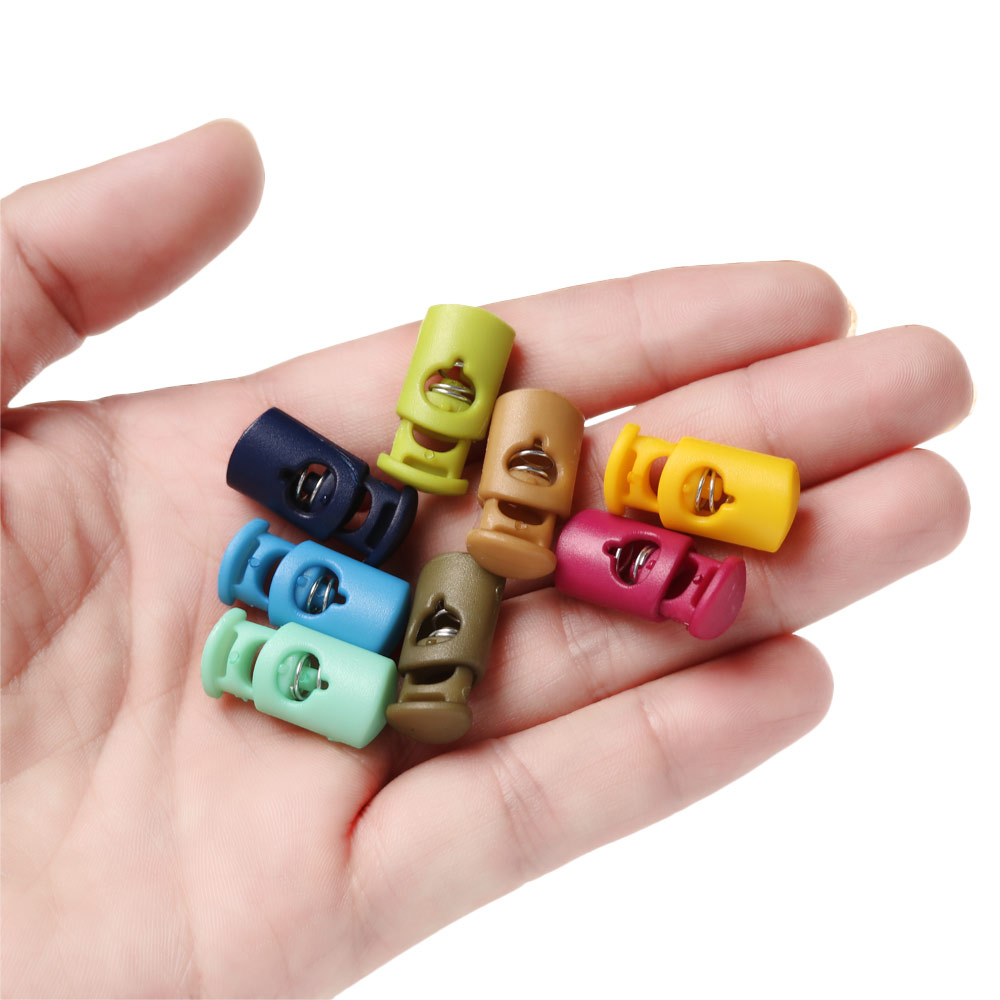 Set 20 Nút Chặn Dây Giày Bằng Nhựa Nhiều Màu 24mm*12mm Tiện Dụng