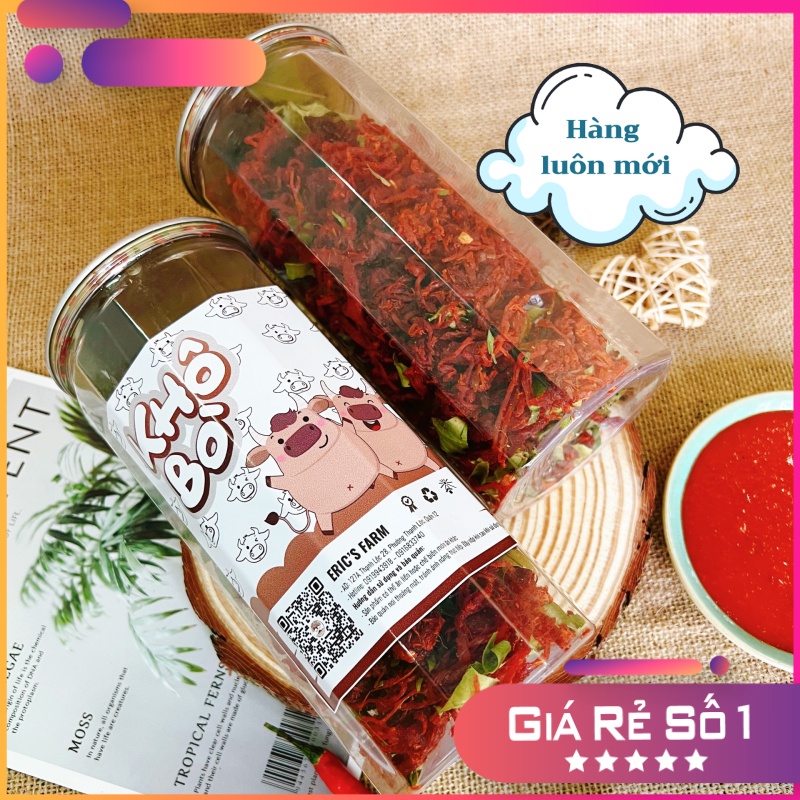 Khô bò sợi lá chanh Eric's Food 300g, sợi dài, thấm vị, ăn vặt Sài Gòn giá rẻ