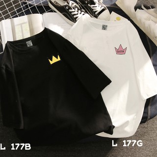 Áo Thun Unisex 💖𝑭𝑹𝑬𝑬𝑺𝑯𝑰𝑷 💖 Áo thun tay lỡ - Vương miệng L 177