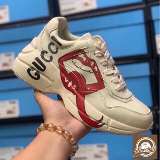 NEW- | Bán Chạy | Giầy sneaker, thể thao GUCCI môi rắn thời trang tăng chiều cao nam nữ KHO Xịn Nhẩt 2021 $
