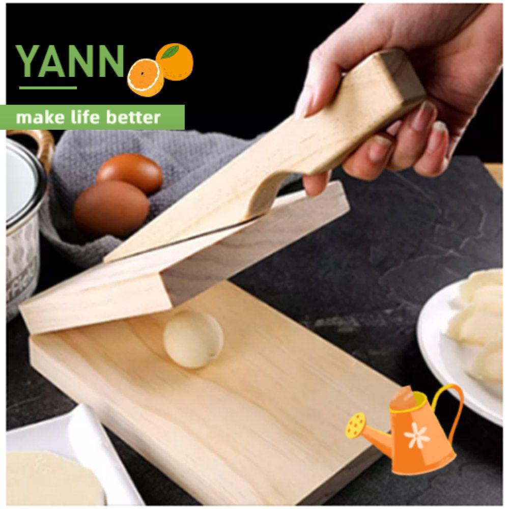 Dụng Cụ Ép Bột Làm Bánh Hình Tròn/Vuông Bằng Gỗ Bền Bỉ Cho Nhà Bếp
