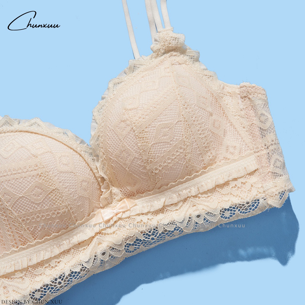 Áo lót nữ ren hoa nâng ngực gợi cảm ChunXuu, thiết kế không gọng có lỗ thông hơi có dây đai điều chỉnh -AV26