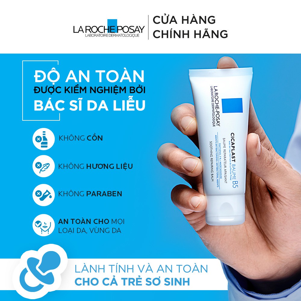 Kem dưỡng giúp làm dịu, làm mượt, làm mát & phục hồi da phù hợp cho trẻ em La Roche-Posay Cicaplast Baume B5 40ml