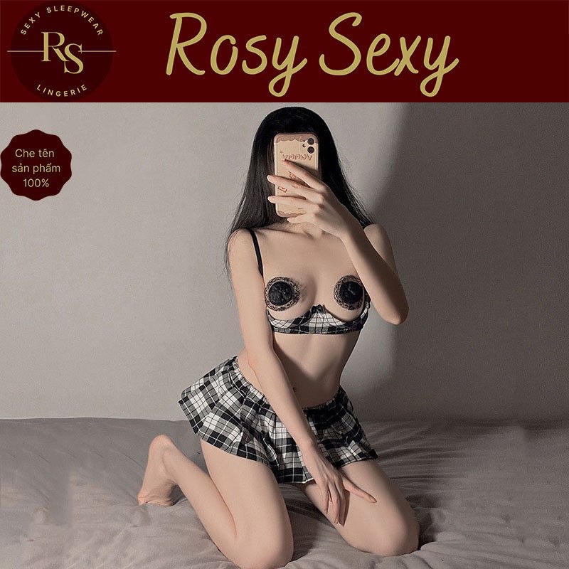 Bộ váy ngủ cosplay hở ngực cực cháy VN293