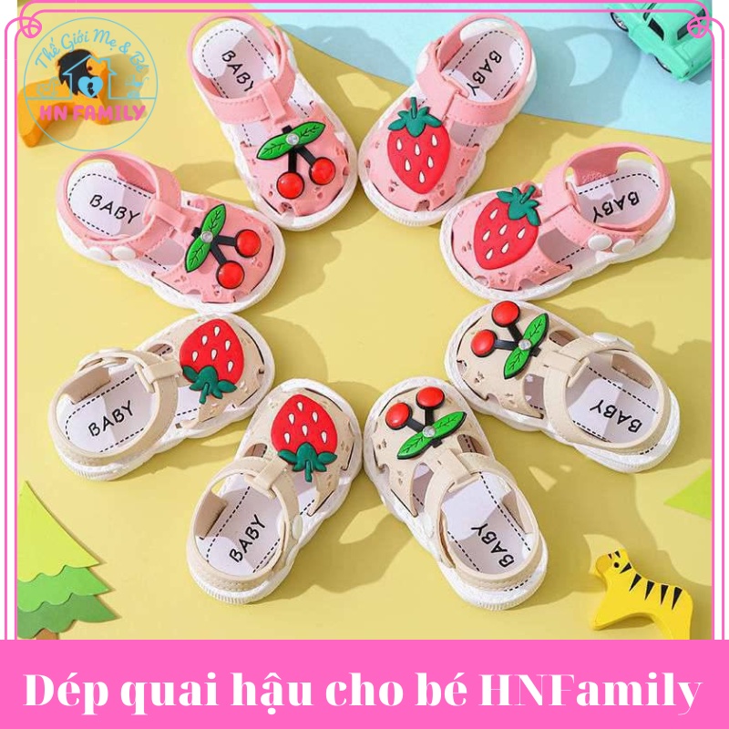 Dép quai hậu cho bé HNFamily Dép sandal cho bé trai bé gái đi học xăng đan trẻ em tập đi đế mềm chống trơn trượt FKPK005