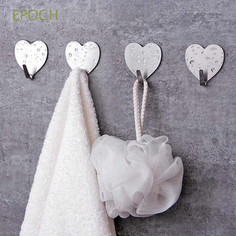 Epoch Set 1 / 5 Móc Treo Đồ Dán Tường Hình Trái Tim Dễ Thương