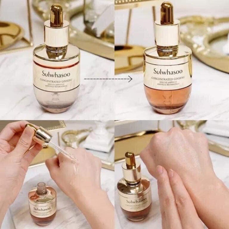 Combo Sample Tinh chất nhân sâm cô đặc giải cứu làn da Sulwhasoo Concentrated Ginseng Renewing Ampoule