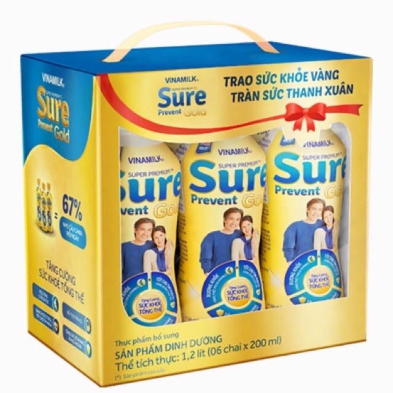 SỮA BỘT PHA SẴN VINAMILK SURE PREVENT 200ML - 1 THÙNG 24 CHAI | BigBuy360 - bigbuy360.vn