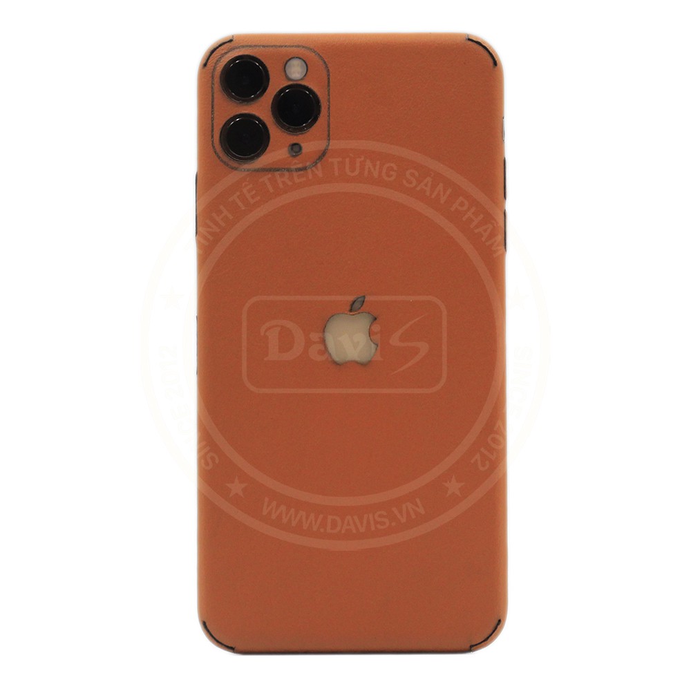 Miếng da dán full viền cho iphone 11 Pro/11 pro Max làm từ da thật cao cấp - Davis