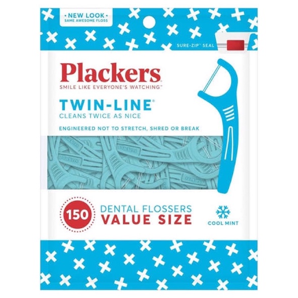 Tăm Chỉ Nha Khoa Plackers Dental Floss Picks từ Mỹ  1 gói 150 cây tăm thumbnail