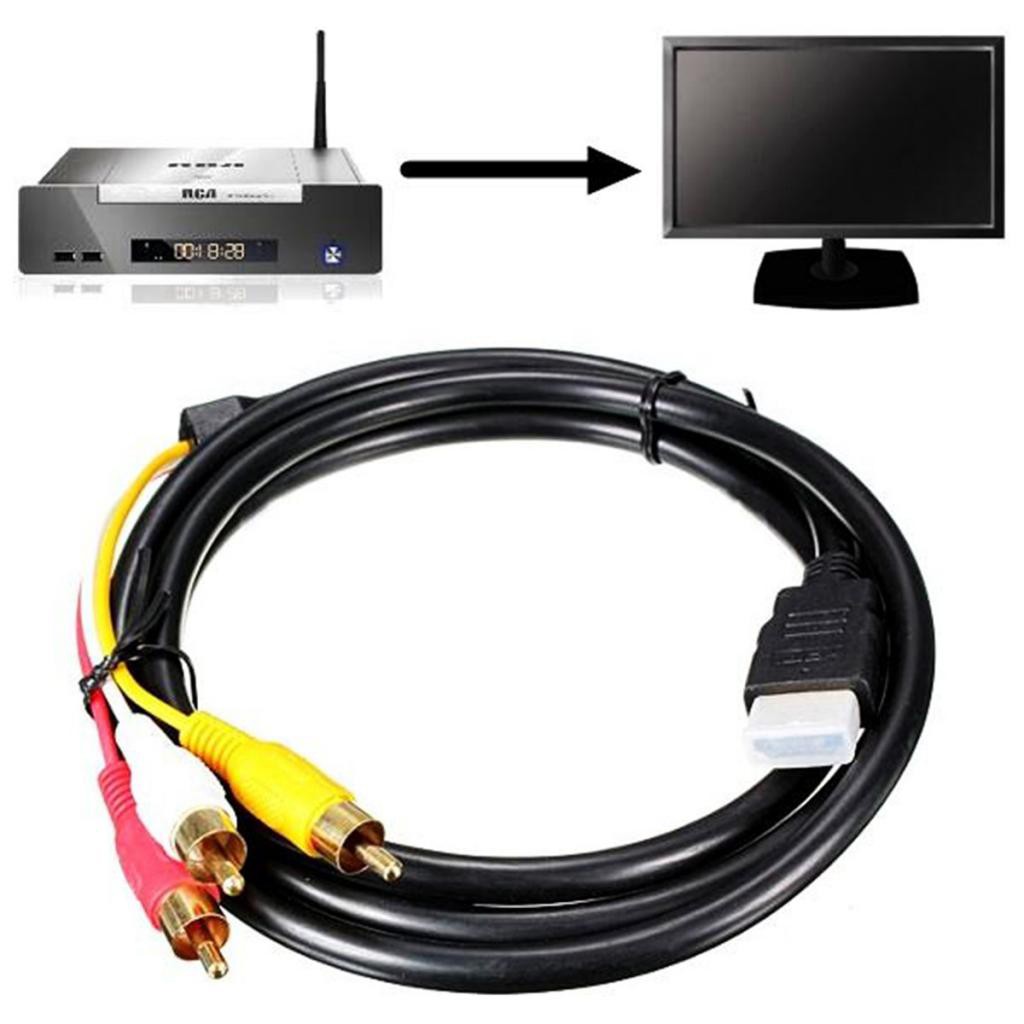 Dây Cáp Chuyển Đổi Âm Thanh / Video Bong Bóng 61 Hdmi Male Sang 3 Rca Rgb Cho Hdtv Dvd Player