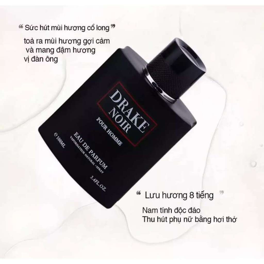 Nước hoa Nam cao cấp Pháp Drake Noir Cologne 100ml mang đậm chất cổ điển lưu hương trên 6 tiếng
