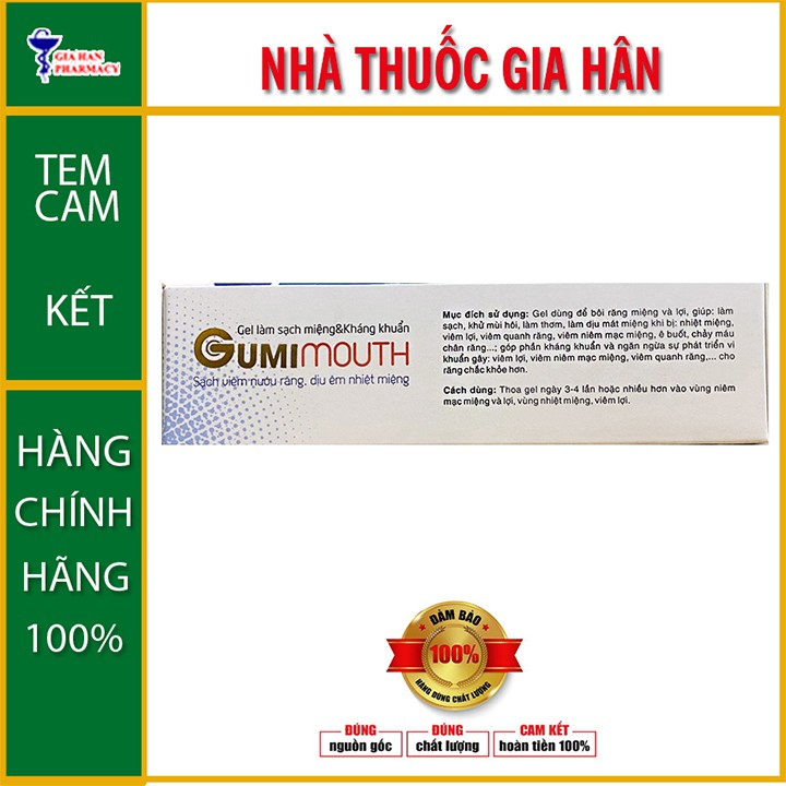 Gel Gumimouth - Sạch viêm nướu răng và dịu êm nhiệt miệng- tuýp 15gram.