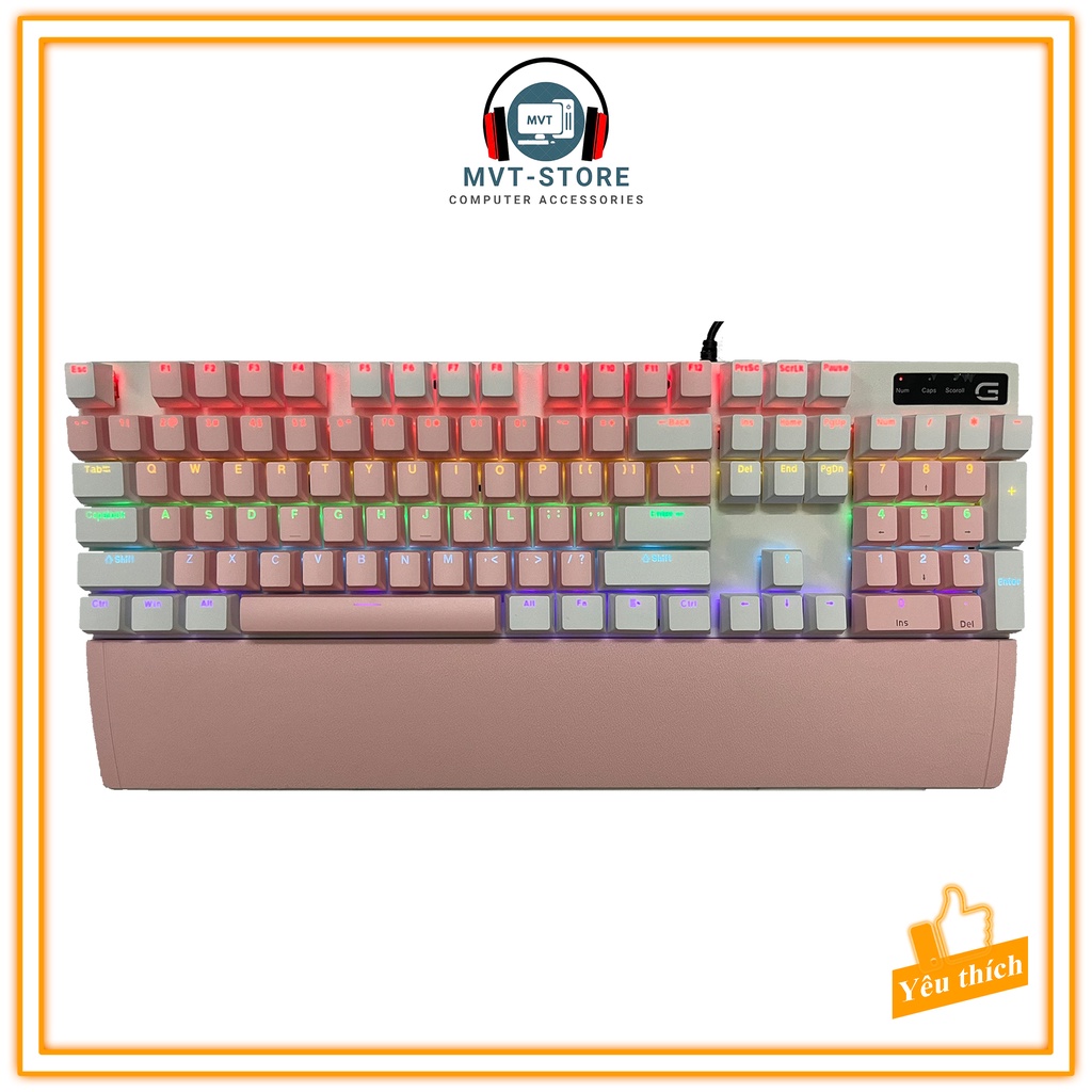 Bàn phím cơ Phím cơ gaming SPARTAN TC-3218 led RGB MVT Store