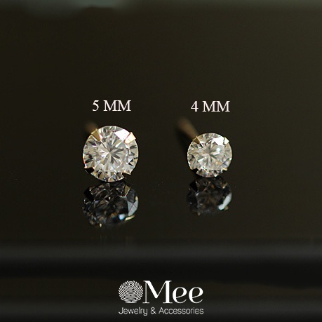 khuyên tai bạc Mee nữ cá tính, khuyên tai tròn cao cấp - Meejewelry - E6631