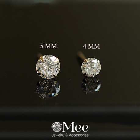 khuyên tai bạc Mee nữ cá tính, khuyên tai tròn cao cấp - Meejewelry - E6631