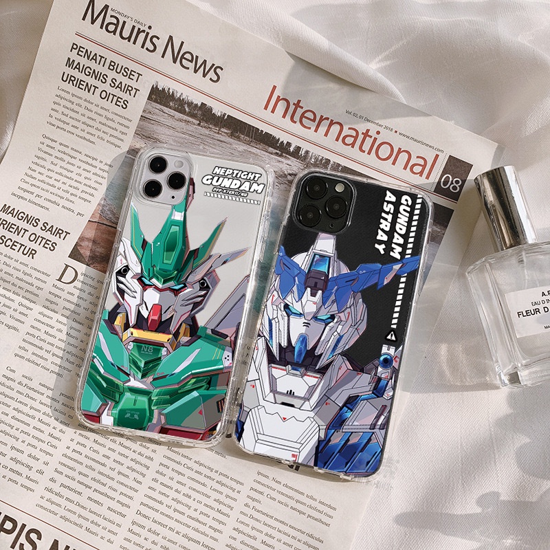 Ốp Điện Thoại Họa Tiết Hoạt Hình Gundam Chống Sốc Cho Iphone 13 Pro 11 Pro Max Xr 6s 7 8 Plus 12 Mini 14 Pro Xs Max
