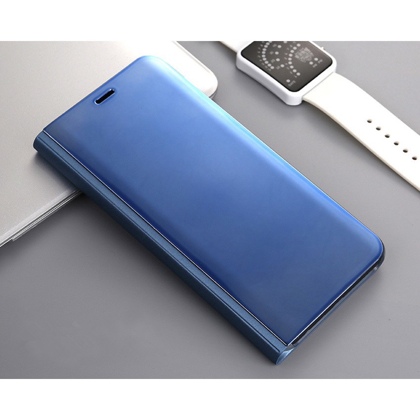 Ốp lưng da nắp gập mặt gương cho Xiaomi Mi Mix2 Note 3 Redmi 5 Plus Note5