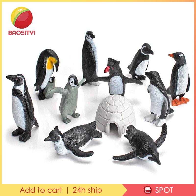 [Baosity1] 11 Con Chim Cánh Cụt Đồ Chơi Bằng Nhựa Cho Bé Từ 3-8 Tuổi