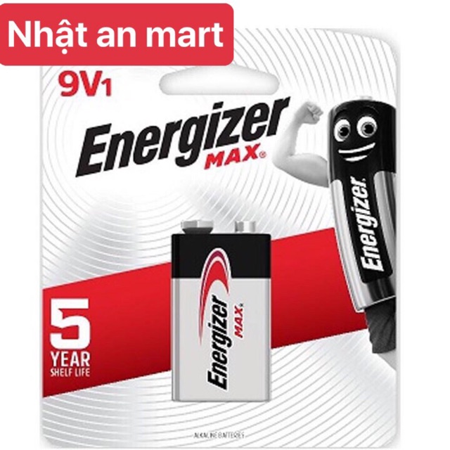 Pin 9V Energizer alkaline Max 522 BP1 - Vỉ 1 viên - Chính Hãng