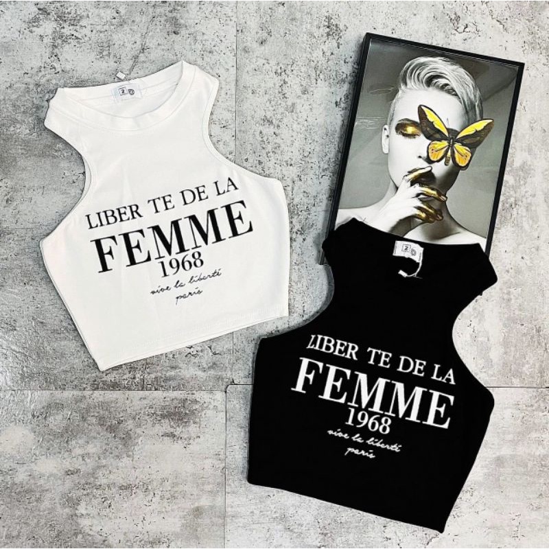 Áo 3 lỗ chữ croptop siêu hot ( hình thật ) alohashop91