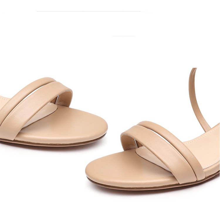 Giày cao gót nữ ZINA hở mũi cao 5 phân, giày sandal nữ quai chéo gót vuông chuẩn hàng VNXK Z701