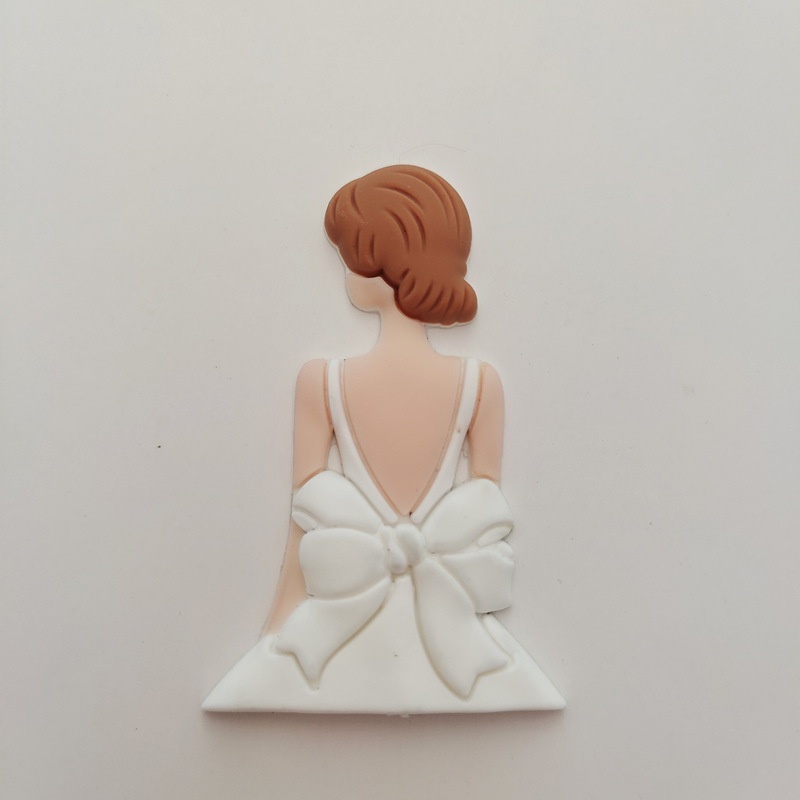 Lưng Cây Cắm Trang Trí Bánh Kem Hình Cô Gái Xinh Xắn