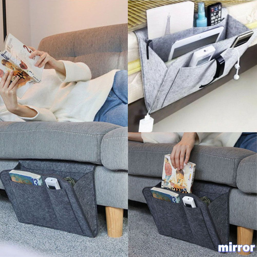 Túi Đựng Điều Khiển Từ Xa / Đồ Dùng Treo Bên Cạnh Giường / Ghế Sofa / Giường Ngủ Có Giá Đỡ Gương