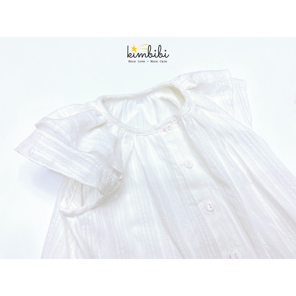 Váy Hè Bé Gái Chất Thô Đuôi Cá Màu Pastel Xanh Hồng Mở Khuy Xinh Xắn Fiona Kimbibi